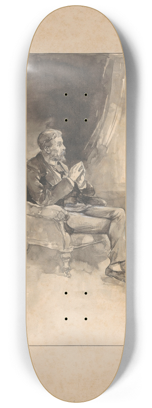 Willem Wenckebach - Mijmerende man in een leunstoel 8.25 inch art skate deck