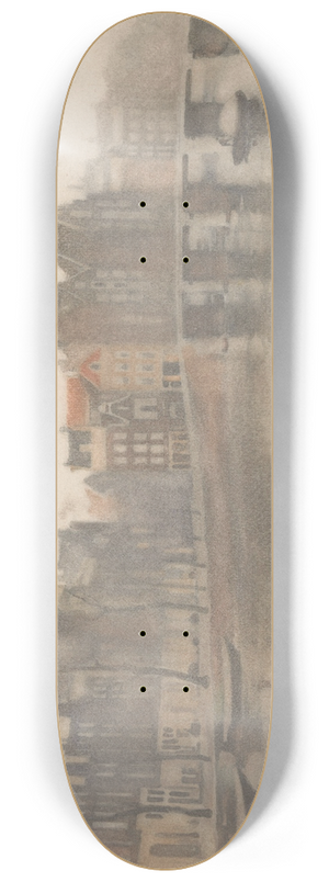Willem Witsen - De Oude Waal te Amsterdam 8.25 inch art skate deck Willem Witsen - De Oude Waal te Amsterdam 8.25 inch art skate deck