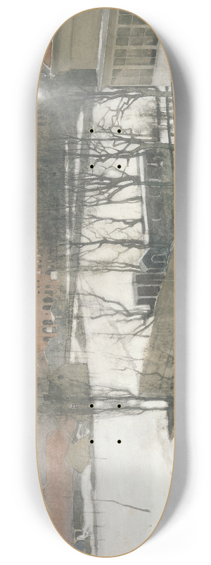 Willem Witsen - Gezicht op het Oosterpark in de sneeuw 8.25 inch art skate deck Willem Witsen - Gezicht op het Oosterpark in de sneeuw 8.25 inch art skate deck