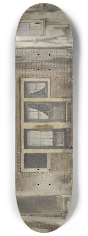 Willem Witsen - Huizen aan een gracht te Amsterdam 8.25 inch art skate deck