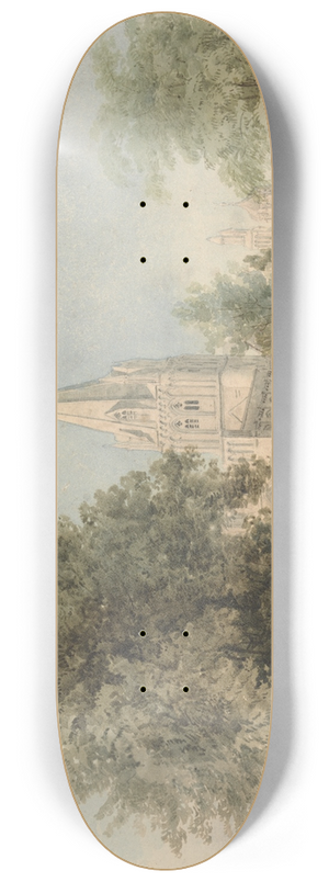 William Alfred Delamotte - Christ Church, Canons Garden, Oxford 8.25 inch art skate deck