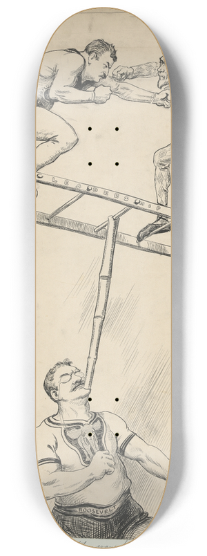 William Allen Rogers - Rough on the man below 8.25 inch art skate deck