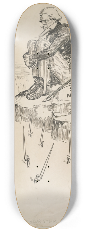 William Allen Rogers - Watch your step 8.25 inch art skate deck