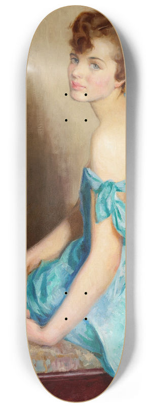 William Arber Brown Kirkpatrick - Woman in Blue 8.25 inch art skate deck William Arber Brown Kirkpatrick - Woman in Blue 8.25 inch art skate deck