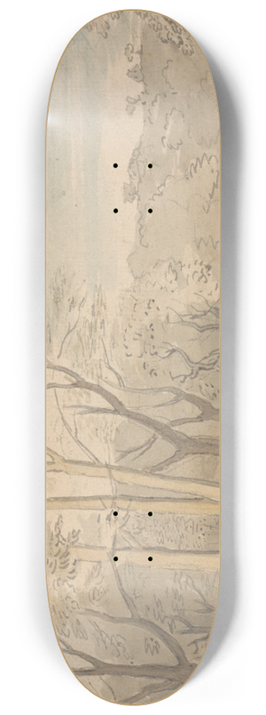 William Blake - A Woody Landscape 8.25 inch art skate deck