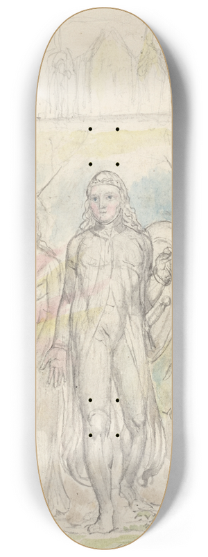 William Blake - Christian with the Shield of Faith, Taking Leave of His Companions 8.25 inch art skate deck William Blake - Christian with the Shield of Faith, Taking Leave of His Companions 8.25 inch art skate deck