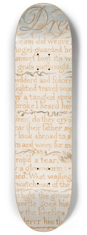 William Blake - Pl. 15  A Dream 8.25 inch art skate deck