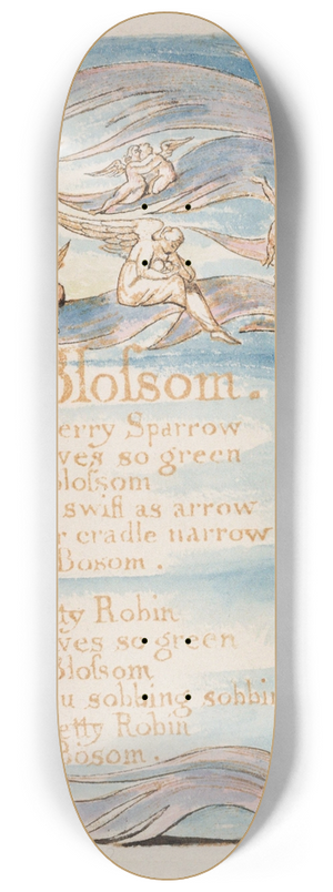 William Blake - Pl. 17  The Blossom 8.25 inch art skate deck