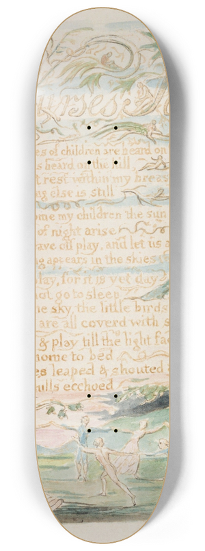 William Blake - Pl. 24  Nurses Song 8.25 inch art skate deck