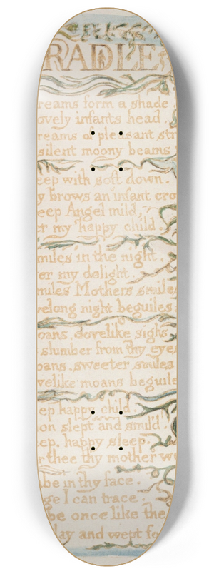 William Blake - Pl. 26  A Cradle Song 8.25 inch art skate deck