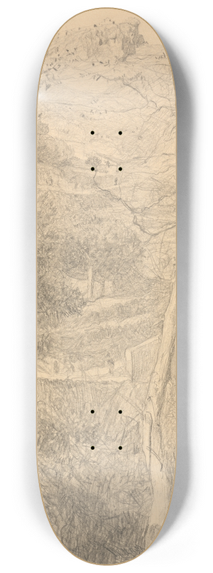William Blake Richmond - Town on a Hillside 8.25 inch art skate deck William Blake Richmond - Town on a Hillside 8.25 inch art skate deck
