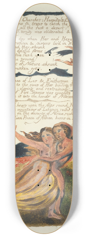 William Blake - The song of Los. Lambeth Pl.4 8.25 inch art skate deck William Blake - The song of Los. Lambeth Pl.4 8.25 inch art skate deck