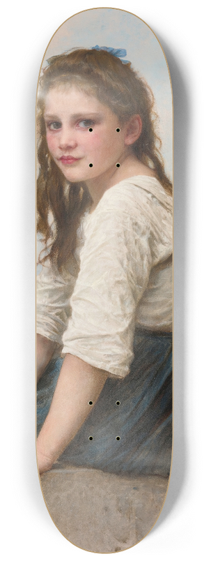 William Bouguereau - Au Bord De La Mer 8.25 inch art skate deck