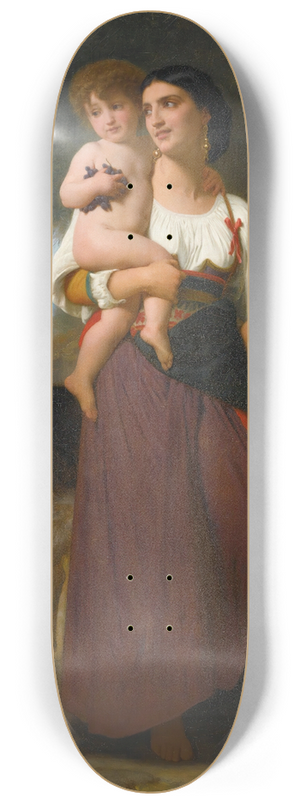 William Bouguereau - Convoitise 8.25 inch art skate deck