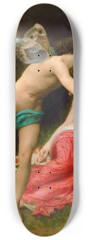 William Bouguereau - Flora And Zephyr 8.25 inch art skate deck