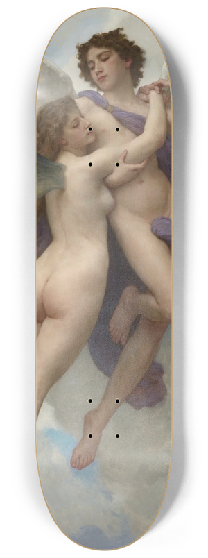 William Bouguereau - Lamour et psych 8.25 inch art skate deck
