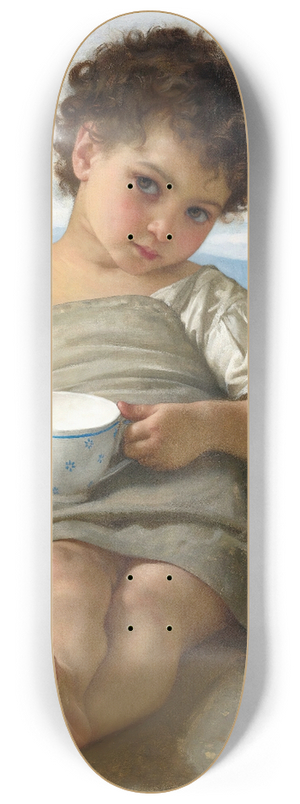 William Bouguereau - La Tasse De Lait 8.25 inch art skate deck
