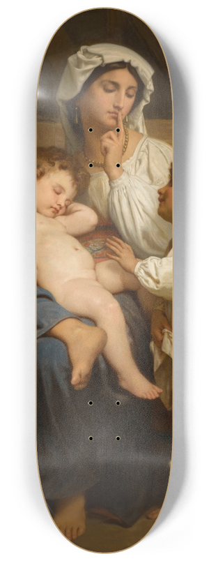 William Bouguereau - Le sommeil 8.25 inch art skate deck