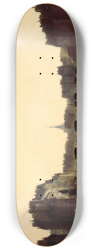Adolphe Couvelet - Le Pont-Neuf et lIle de la Cit 8.25 inch art skate deck