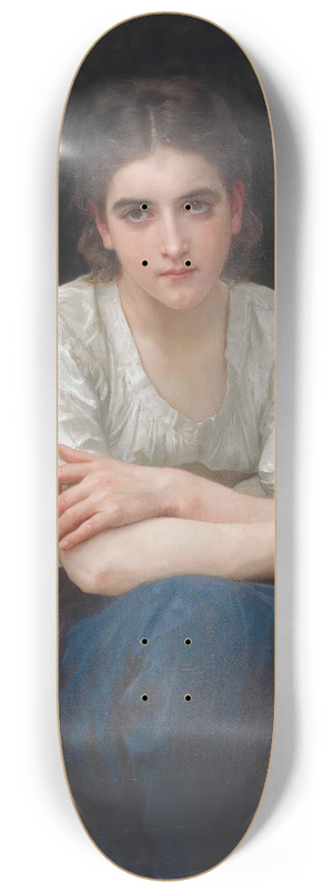 William Bouguereau - Rverie sur le seuil 8.25 inch art skate deck