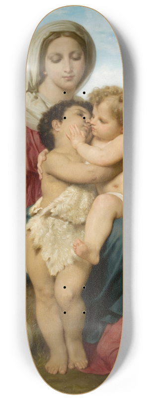 William Bouguereau - Sainte Famille (The Holy Family) 8.25 inch art skate deck