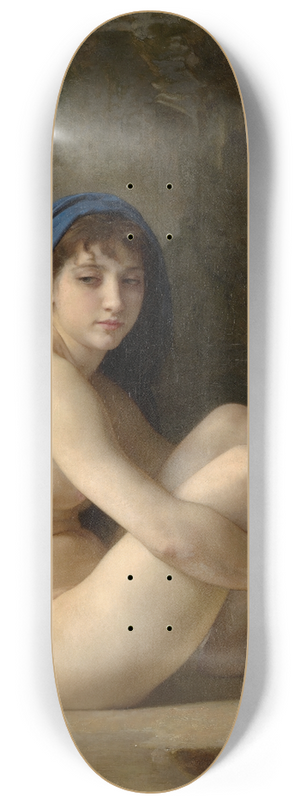 William Bouguereau - Seated Nude 8.25 inch art skate deck