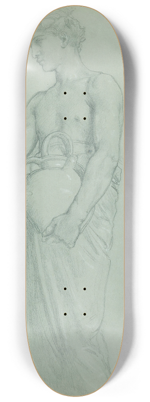 William Bouguereau - Study For Ladoration Des Mages 8.25 inch art skate deck
