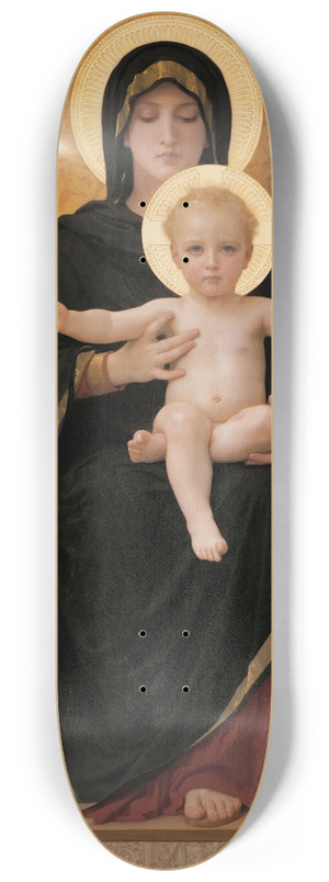 William Bouguereau - Virgin and Child 8.25 inch art skate deck