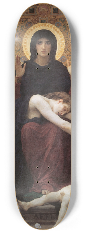 William Bouguereau - Virgin Comforter 8.25 inch art skate deck