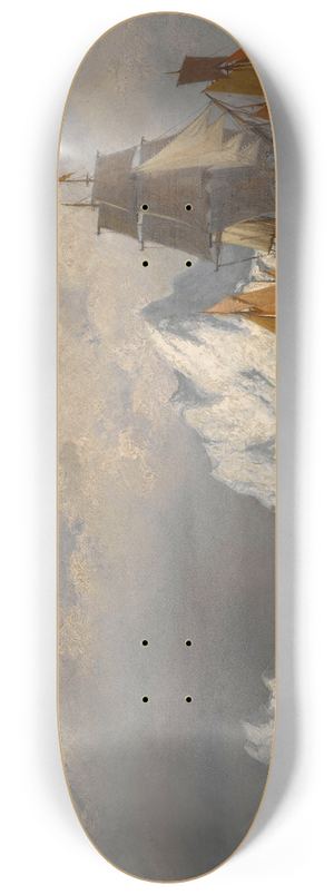 William Bradford - Whaler and Fishing Vessels near the Coast of Labrador 8.25 inch art skate deck