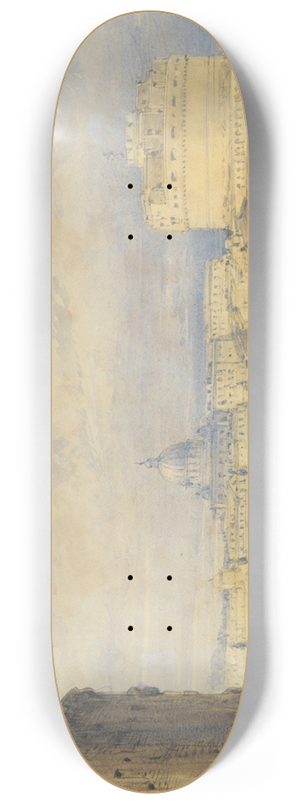 William Callow - Castel SantAngelo, Rome 8.25 inch art skate deck