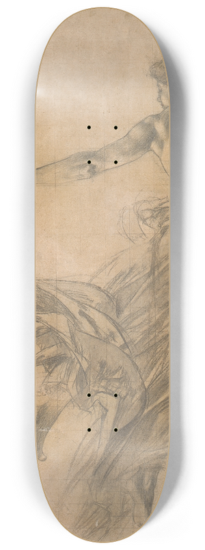 William de Leftwich Dodge - Untitled (study for ceiling, Empire Theatre, N.Y.) 8.25 inch art skate deck