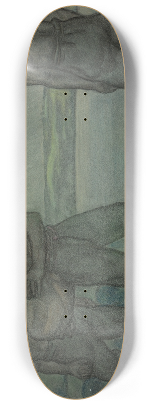 August Roosileht - Kalevipoeg kivi viskamas 8.25 inch art skate deck