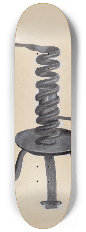 William D. Somers - Spiral Candlestick 8.25 inch art skate deck