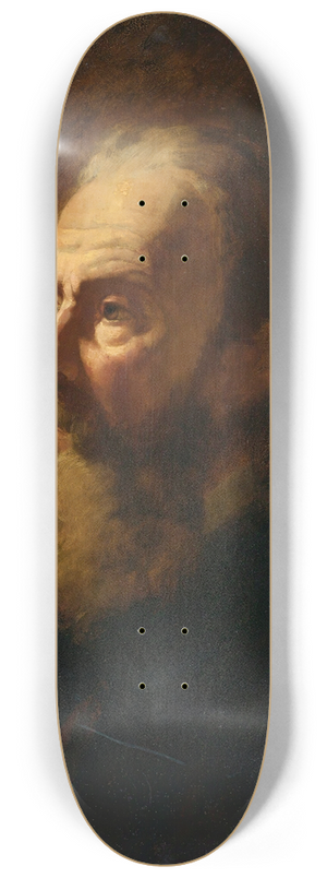 William Etty - Portrait Of A Bearded Man, Bust Length 8.25 inch art skate deck William Etty - Portrait Of A Bearded Man, Bust Length 8.25 inch art skate deck
