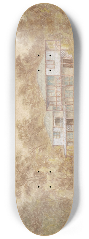 William Francis Herring - Stevensons House, Vailima, Apia, Samoa 8.25 inch art skate deck