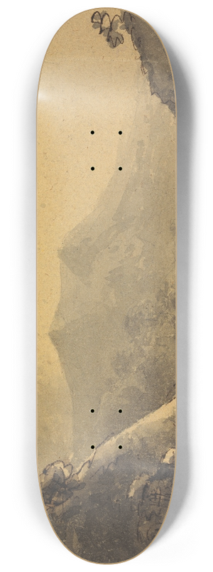 William Gilpin - Landscape with Fisherman 8.25 inch art skate deck