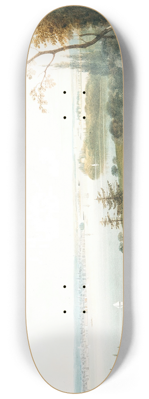 William Guy Wall - New York from Weehawk 8.25 inch art skate deck