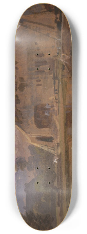 William Havell - On the Kennet, Reading 8.25 inch art skate deck