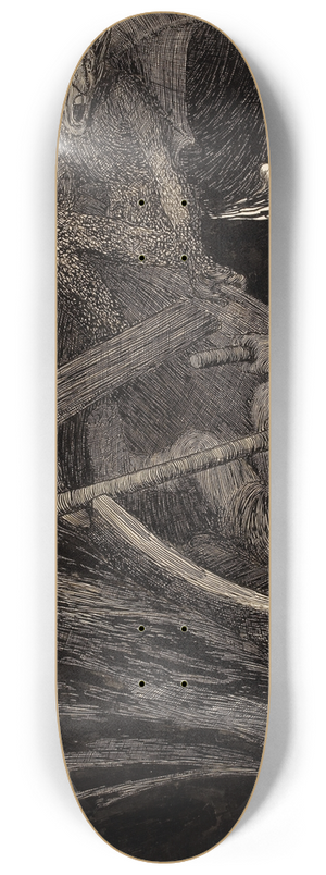 William Heath Robinson - When My Lords the Devils Have a Mind to Recreate Themselves on the Waters 8.25 inch art skate deck