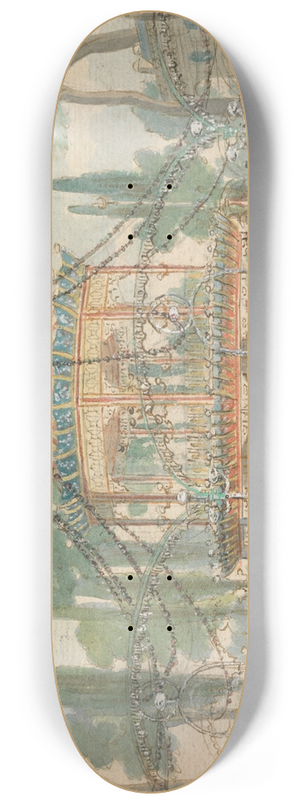 William Henry Brooke - The Pavilion, Cremorne 8.25 inch art skate deck