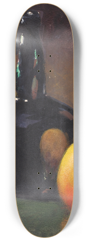 William Henry Holmes - Still Life-Apples and Bottle 8.25 inch art skate deck