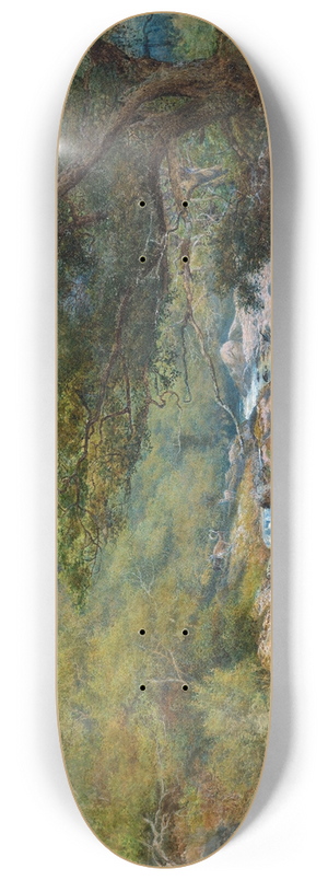 William Henry Millais - On the East Lyn, North Devon 8.25 inch art skate deck