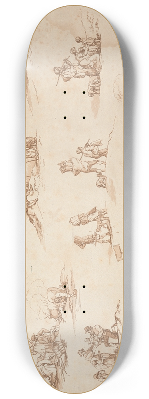 William Henry Pyne - Miscellaneous Figures 8.25 inch art skate deck