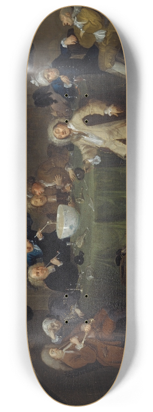William Hogarth - A Midnight Modern Conversation 8.25 inch art skate deck