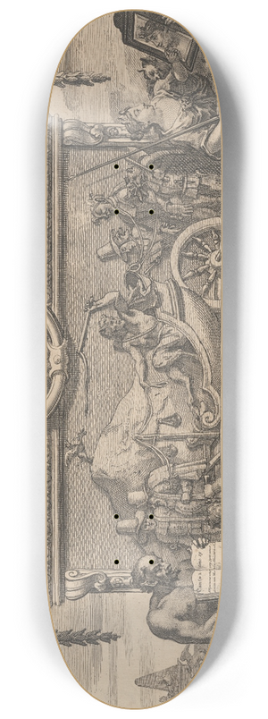 William Hogarth - Frontispiece and its Explanation (no.1) 8.25 inch art skate deck