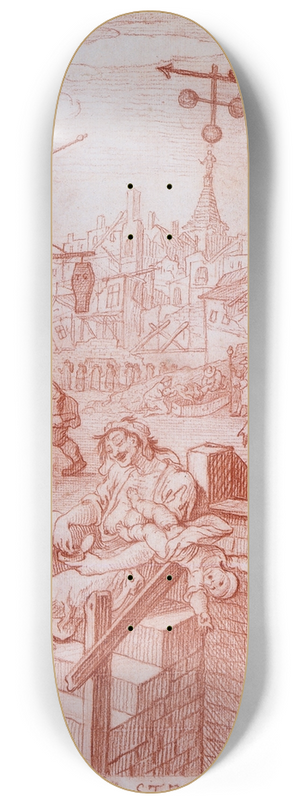 William Hogarth - Gin Street 8.25 inch art skate deck