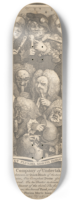 William Hogarth - The Company of Undertakers 8.25 inch art skate deck