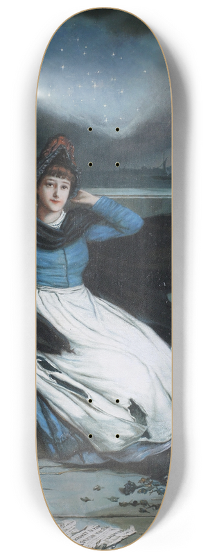 Augustus Edwin Mulready - The Close Of Day 8.25 inch art skate deck
