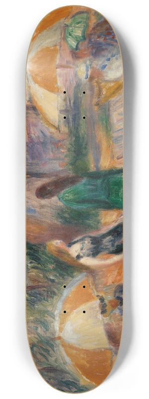William James Glackens - Beach with Figures, Bellport 8.25 inch art skate deck William James Glackens - Beach with Figures, Bellport 8.25 inch art skate deck